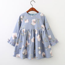 Load image into Gallery viewer, Bear Leader Girls Dress 2018 New Autumn Casual Style Flowers Printing Princess Dress Long Sleeve O-neck Design for Kids Dress