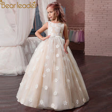 Load image into Gallery viewer, Bear Leader Girls Dress Sleeveless Lace Embroidery Flower Wedding Dress Ball Gown High Waist  Party Princess Dress Kids Dresses