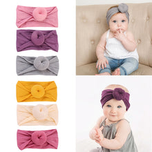 Load image into Gallery viewer, Cute Baby Girls Nylon Ball Headband Casual Children Kid Soft Solid Hairband Newborn Baby Photography Accessories