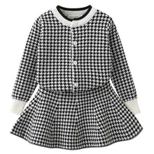 Load image into Gallery viewer, Bear Leader Girls Dress 2018 Winter Geometric Pattern Dress Long Sleeve Girls Clothes Top Coat+ Tutu Dress Sweater Knitwear 2pcs