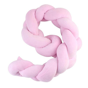 100/200cm Baby Bed Bumper Handmade Long Knotted Braid Weaving Plush Baby Crib Protector Infant Knot Pillow Room Decor