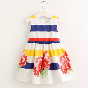 Bear Leader Girls Dress 2017 New Summer Style Girl Clothes Sleeveless Sunflower Print Design China Dresses Children Clothes 3-7Y