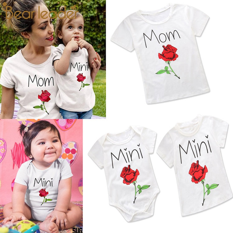 Bear Leader family matching clothes Mother daughter outfits clothing t-shirt mommy and me baby t-shirt matching family outfits