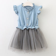 Load image into Gallery viewer, Bear Leader Girls Dresses 2018 New Fashion Princess Clothing Cowboy Stitching Net Yarn Ball Gown Girls Dresses Clothes For 3-7Y