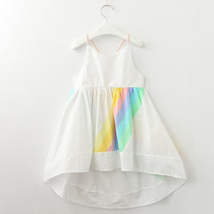 Bear Leader Girls Dresses 2018 New Summer Rainbow Print Vest Girls Dress Fashion Sleeveless Girls Clothes For 2-6 Years