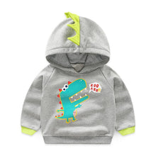 Load image into Gallery viewer, Bear Leader Childrens Clothing 2019 Spring New Kids Boy Clothes Cartoon Dinosaur Print Patchwork Hooded Sweatshirt Clothes 2-6T