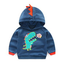 Load image into Gallery viewer, Bear Leader Childrens Clothing 2019 Spring New Kids Boy Clothes Cartoon Dinosaur Print Patchwork Hooded Sweatshirt Clothes 2-6T