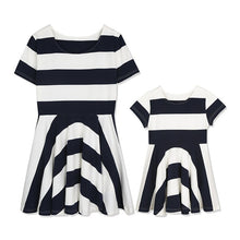 Load image into Gallery viewer, Bear Leader 2019 New Spring&amp;Autumn Style Family Matching Outfits Mother And Daughter Fall Full Black Striped Dress Free Shipping